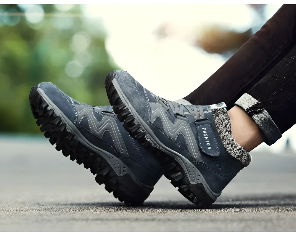 Premium winter boots for men with plush lining, non-slip sole, and waterproof design to keep feet warm and comfortable in the UK