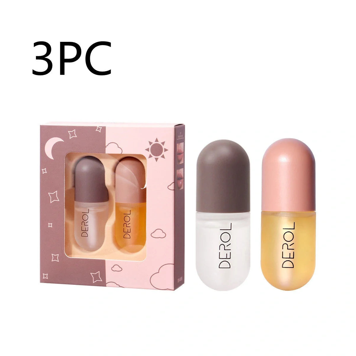 Day Night Instant Volume Lip Plumper Oil in light yellow for hydration and repair