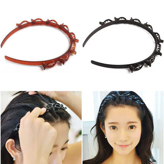 Stylish Korean-inspired double bangs hair clips and headbands for women