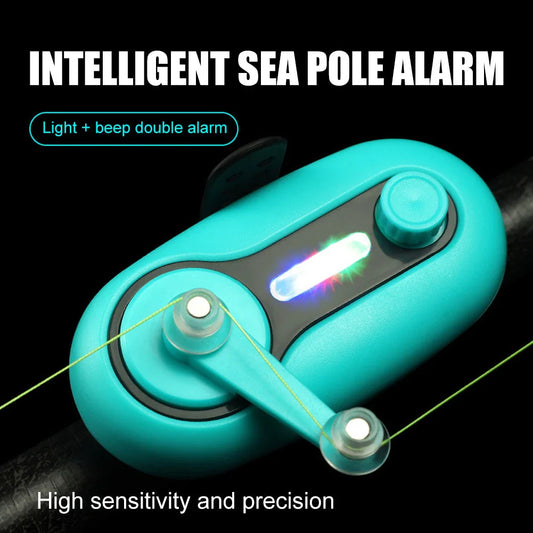 A high-performance fish bite alarm with an intermittent and continuous alarm system, bright LED light indicator, and durable construction for serious anglers.