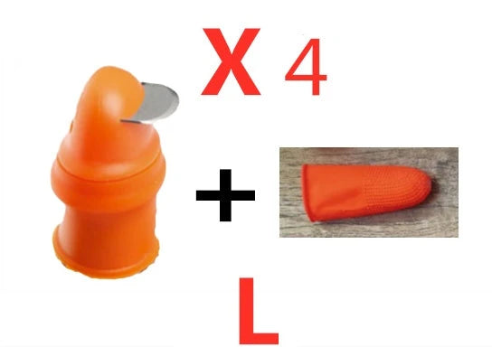 Premium Silicone Finger Guard with Stainless Steel Blade for Effortless Vegetable, Fruit, and Herb Harvesting