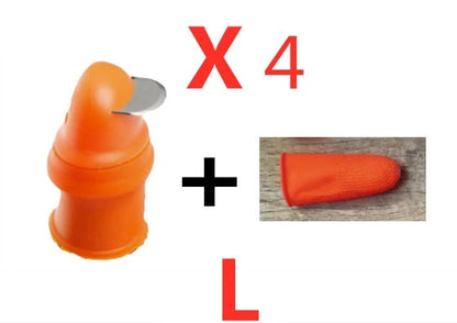 Premium Silicone Finger Guard with Stainless Steel Blade for Effortless Vegetable, Fruit, and Herb Harvesting