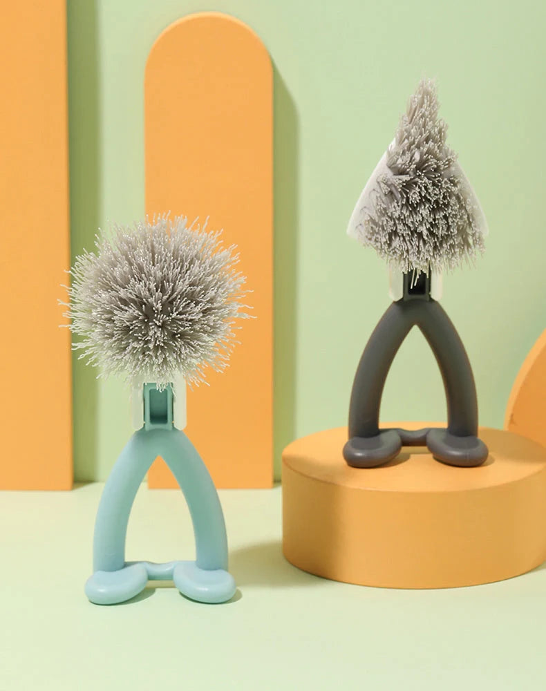 Vertical Pot Brush with durable bristles and ergonomic handle for efficient kitchen cleaning