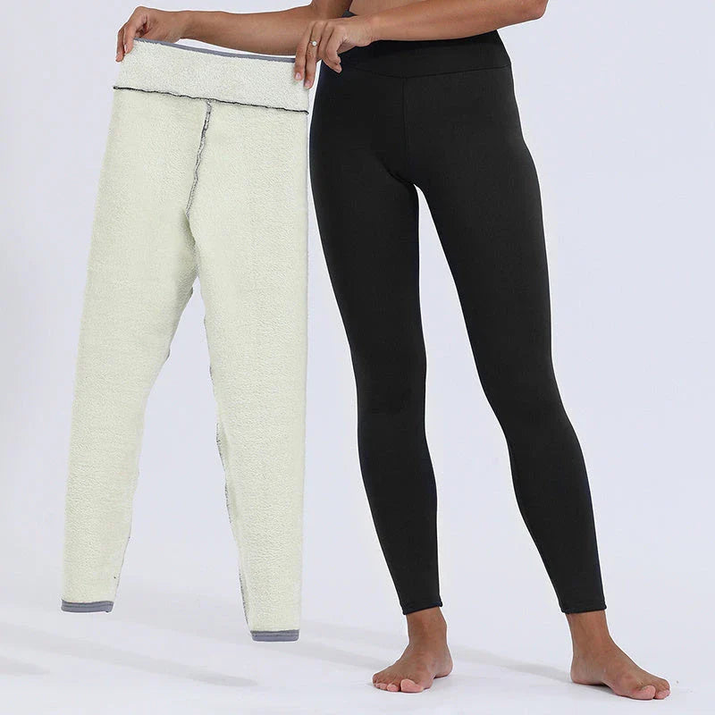 Women's Cozy Thermal Fleece Leggings in Various Colors and Sizes