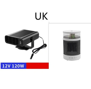 Universal Car Defrost Heater and Cooling Fan with 360-degree rotation for 12V and 24V vehicles
