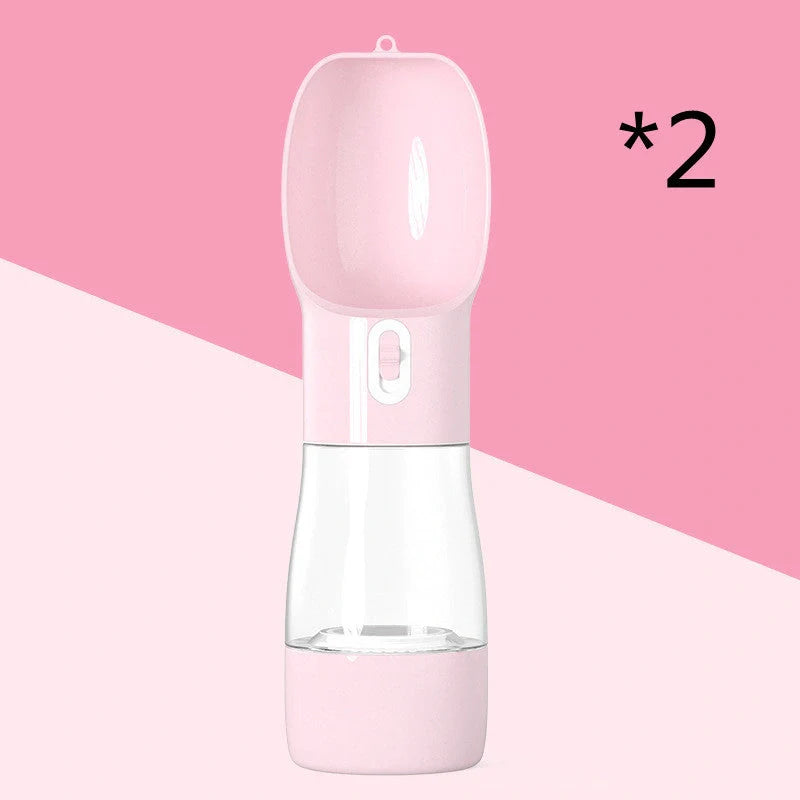 Traveling Out Portable Dog Water Dispenser with food and water compartments