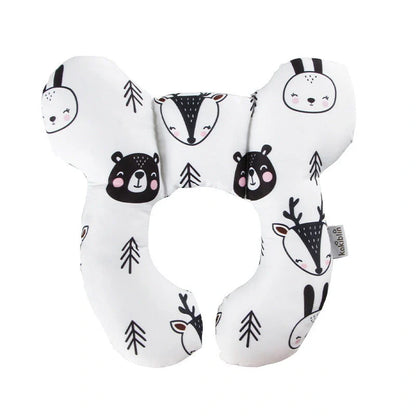 U-shaped baby head support pillow in pure cotton for car safety seats