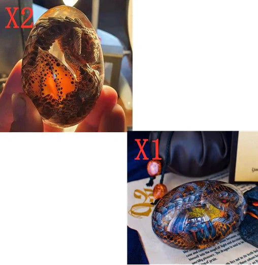 Lava Dragon Egg Desktop Decoration Dinosaur Egg Resin Crafts in various colours