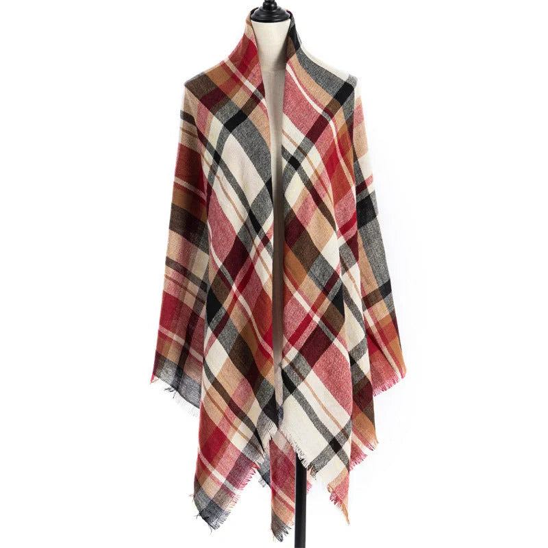 Luxury plus-sized double-sided cashmere-like scarf shawl in various colors