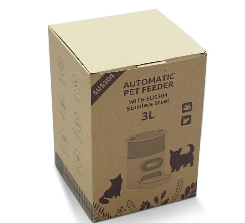 Smart APP Pet Feeder with stainless steel bowl for cats and dogs