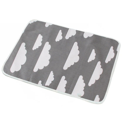 Cotton cartoon waterproof baby changing pad with playful patterns, 50*70cm