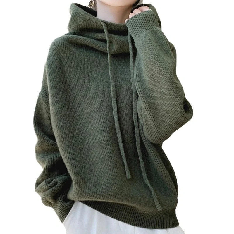 Women's thickened knit sweater in various colours for autumn and winter warmth