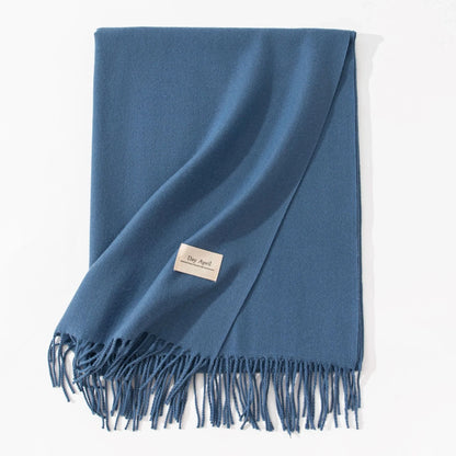 Elegant artificial cashmere scarf for women in various colors, perfect for winter warmth and style.