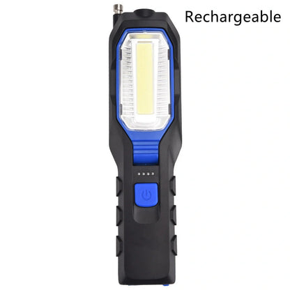 COB Strong Searchlight Rechargeable LED Portable Multi-function Auto Repair Light with multiple light modes