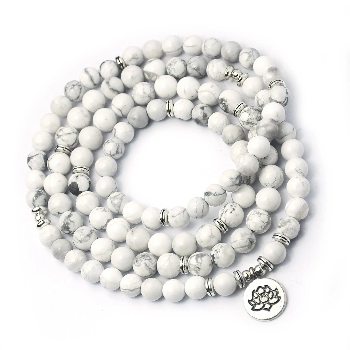 Premium handcrafted meditation bracelet with genuine Tiger's Eye stones, 108 beads, and a lotus charm