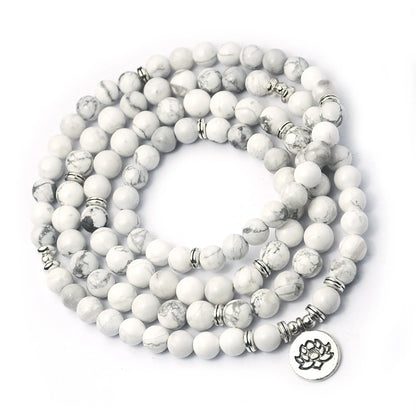 Premium handcrafted meditation bracelet with genuine Tiger's Eye stones, 108 beads, and a lotus charm