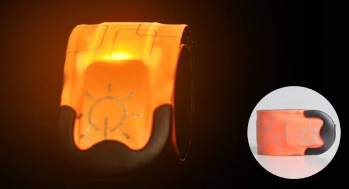 Rechargeable Nylon LED Sports Bracelet for night safety with bright illumination