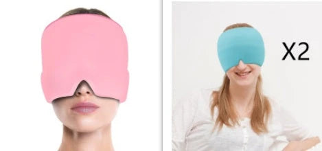 Soothing Ice Therapy Eye Mask for Headache and Migraine Relief, Flexible Gel Material, Adjustable Strap