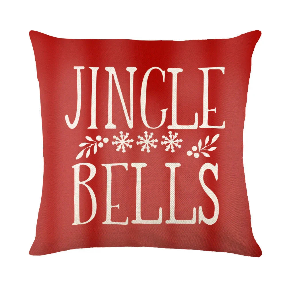 Festive Christmas pillow covers with snowflake pattern for cozy home decor