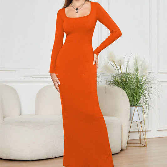 Double-layer slimming dress in black, featuring waist support and hip lifting design, perfect for any occasion.