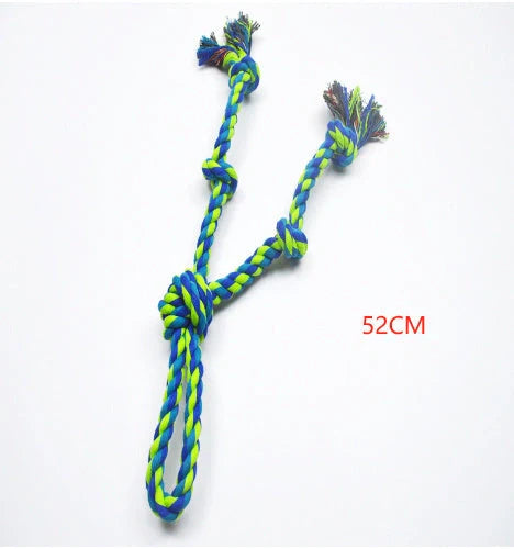 Durable rope knot dog toys for large breeds, promoting dental health and fun play