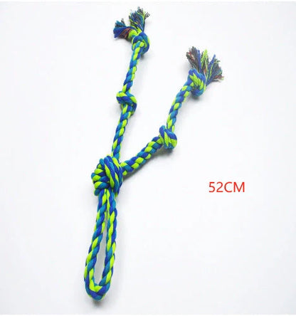 Durable rope knot dog toys for large breeds, promoting dental health and fun play