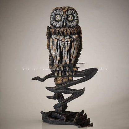 Hand-painted resin animal sculpture in cartoon style, perfect for home decor