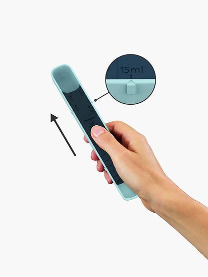 Adjustable 12-speed measuring spoon with gram scale for precise kitchen measurements