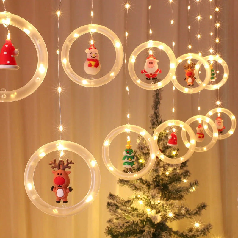Window Decoration LED String Lights with warm white glow for Christmas