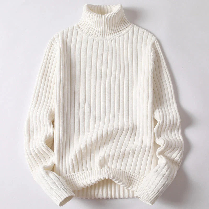 Premium cotton blend turtleneck sweater for men and women, available in multiple colours and sizes.