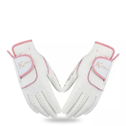 Women's microfiber golf gloves with anti-skid palm and breathable design