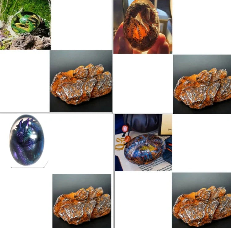 Lava Dragon Egg Desktop Decoration Dinosaur Egg Resin Crafts in various colours