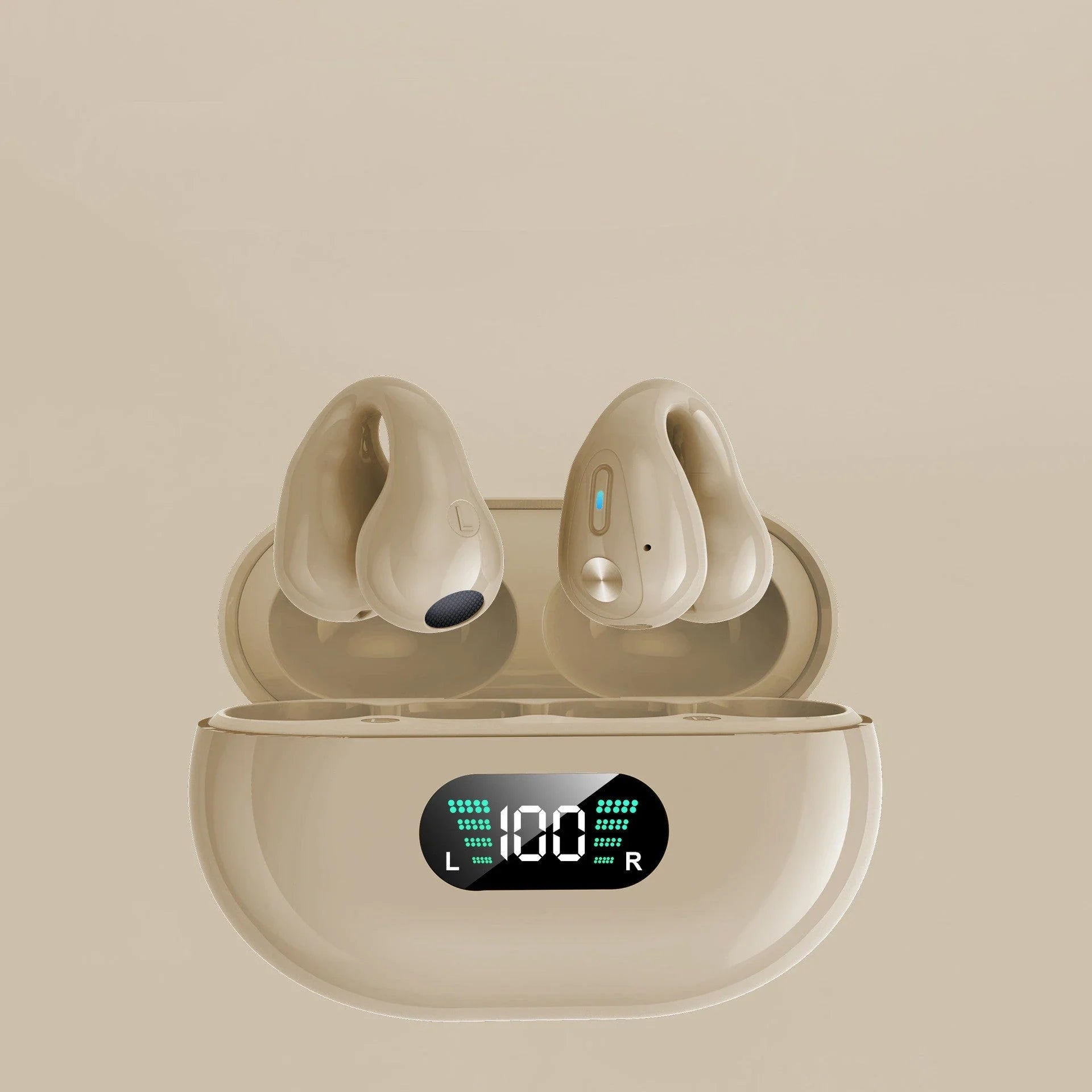 Premium Bone Conduction Wireless Earbuds with Bluetooth 5.3, Dual-Drive Audio, and Ergonomic Ear-Clip Design