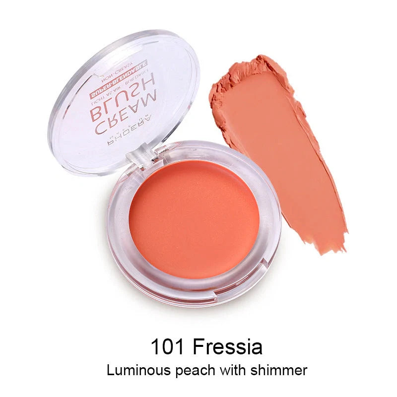 PHOERA Brightening Blush Cream in a variety of vibrant shades, delivering a radiant, healthy-looking glow to the complexion