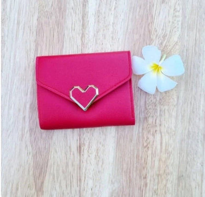 Short style tri-fold wallet with zipper coin purse for women in various colours
