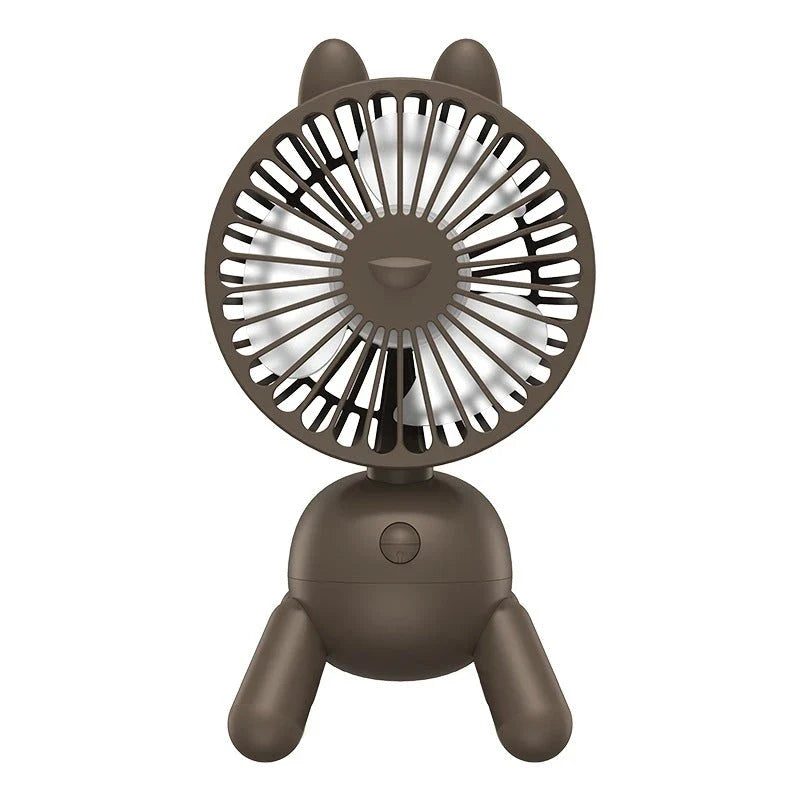 Compact USB-powered desk fan with automatic shaking head and adjustable wind speeds for customized cooling in any office or home setting