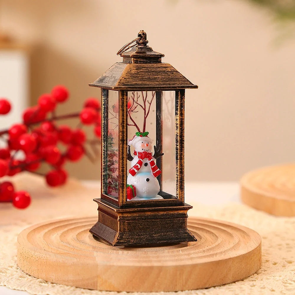 Santa Claus LED night light battery-powered hanging lantern for Christmas decoration