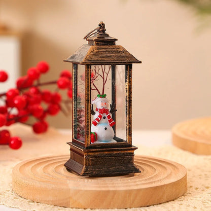 Santa Claus LED night light battery-powered hanging lantern for Christmas decoration