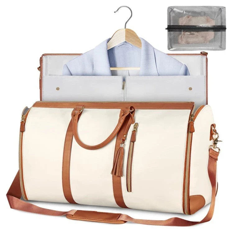 Versatile travel duffel bag for women with waterproof and foldable design, available in various color options
