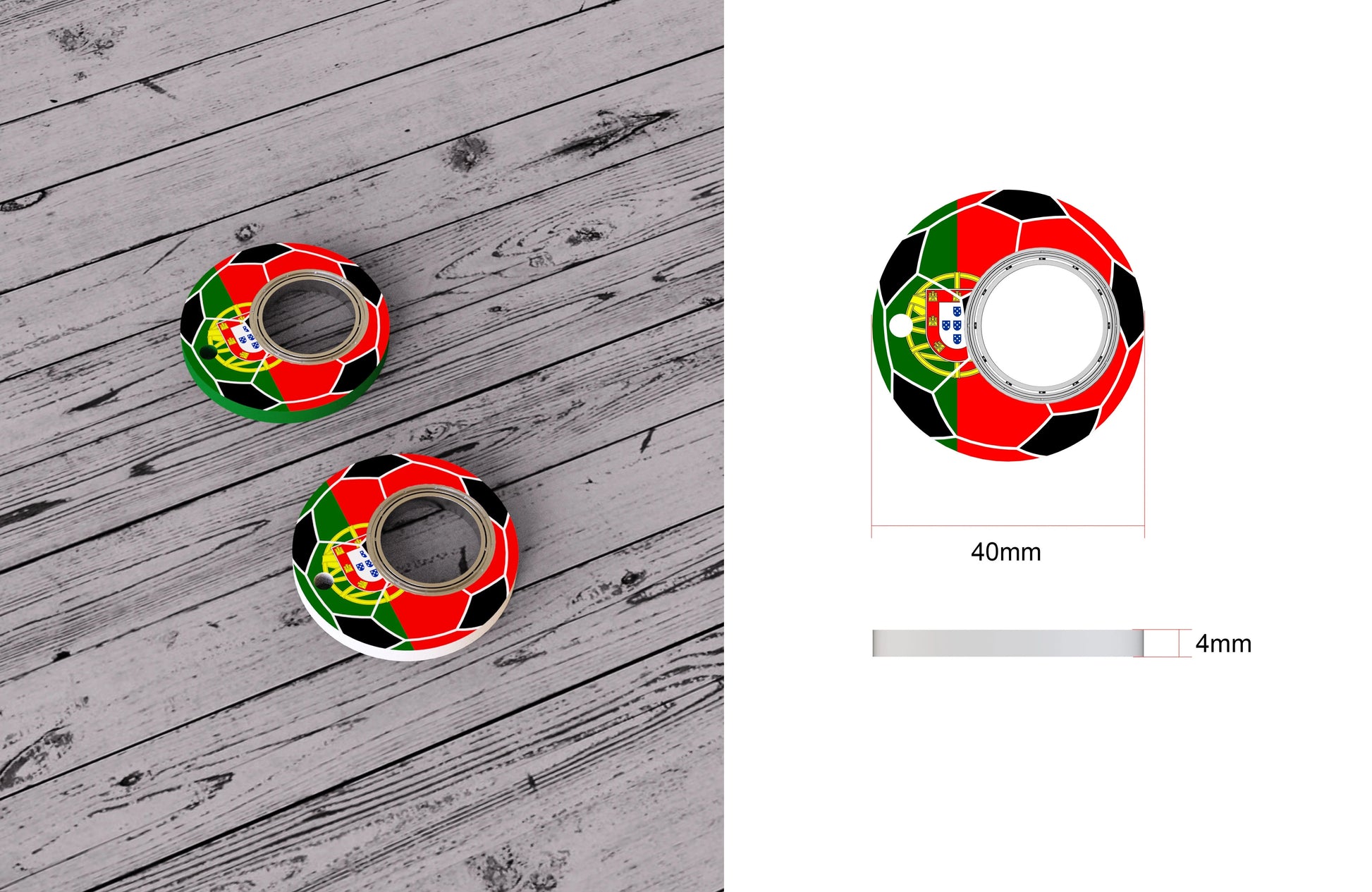Football World Cup Fidget Spinner Keychain with Bottle Opener