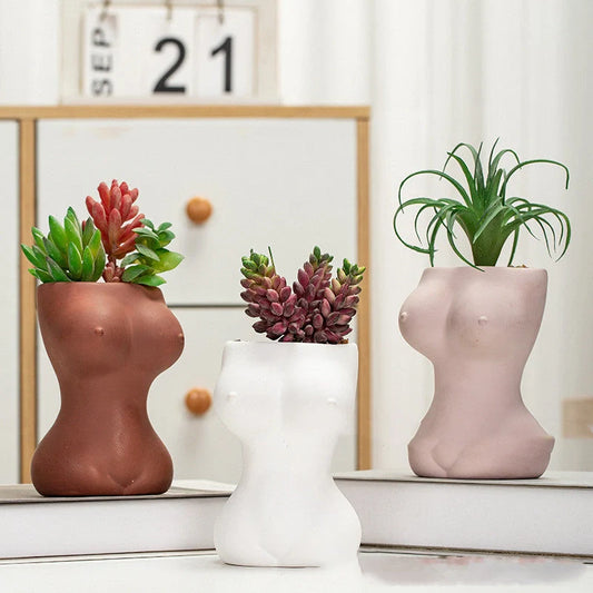 European style ceramic flower pots with decorative figures and gods patterns