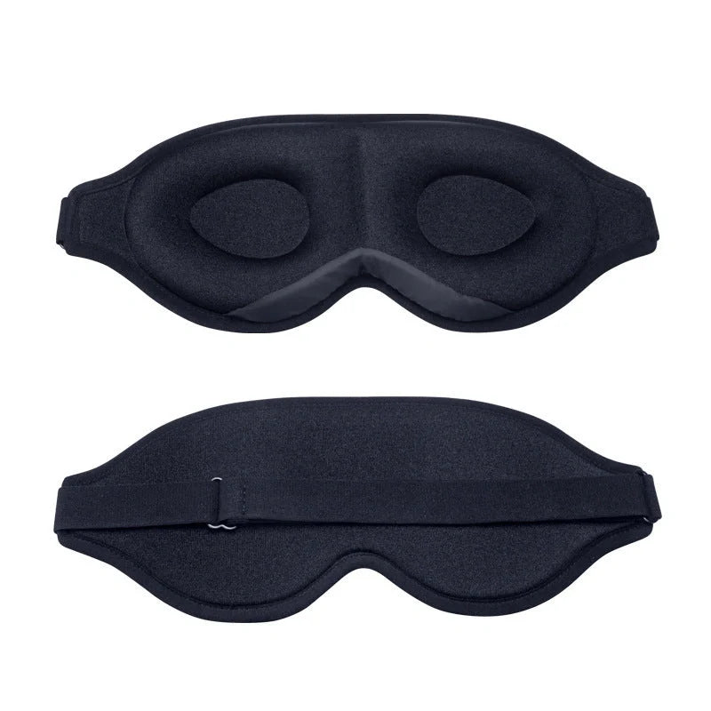 3D No Nose Wing Eye Mask in black with memory foam interior for fatigue relief
