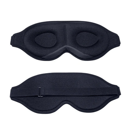 3D No Nose Wing Eye Mask in black with memory foam interior for fatigue relief