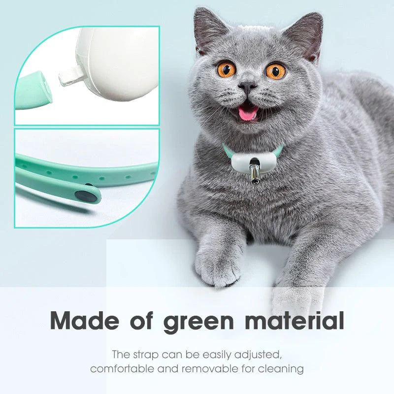 Smart Laser Teasing Cat Collar with adjustable fit and USB charging