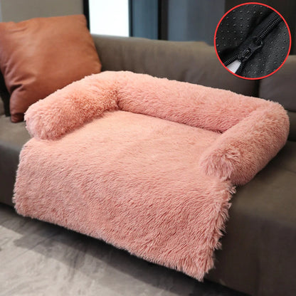 Removable pet dog mat with soft velvet fabric and self-warming polyester inner layer
