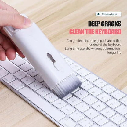 Multifunctional Bluetooth Earbuds Cleaning Kit with Silicone Tips, Retractable Brush, and Microfibre Cloth for UK Tech Enthusiasts