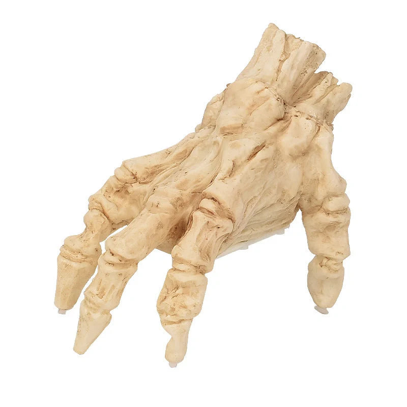 Realistic glowing zombie hand Halloween decoration with spooky sound and movement