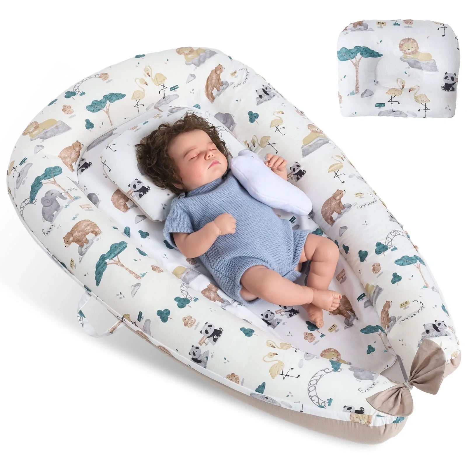 Premium Baby's Crib with soft cotton sleeve and memory foam core for comfortable sleep