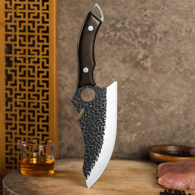 T6 Crocodile Multi-Function Kitchen Knife with forged steel blade and ergonomic handle