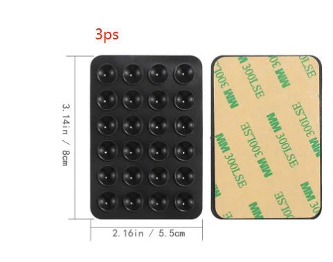 24 Grain Square Silicone Suction Cup for mobile phone and charging bank